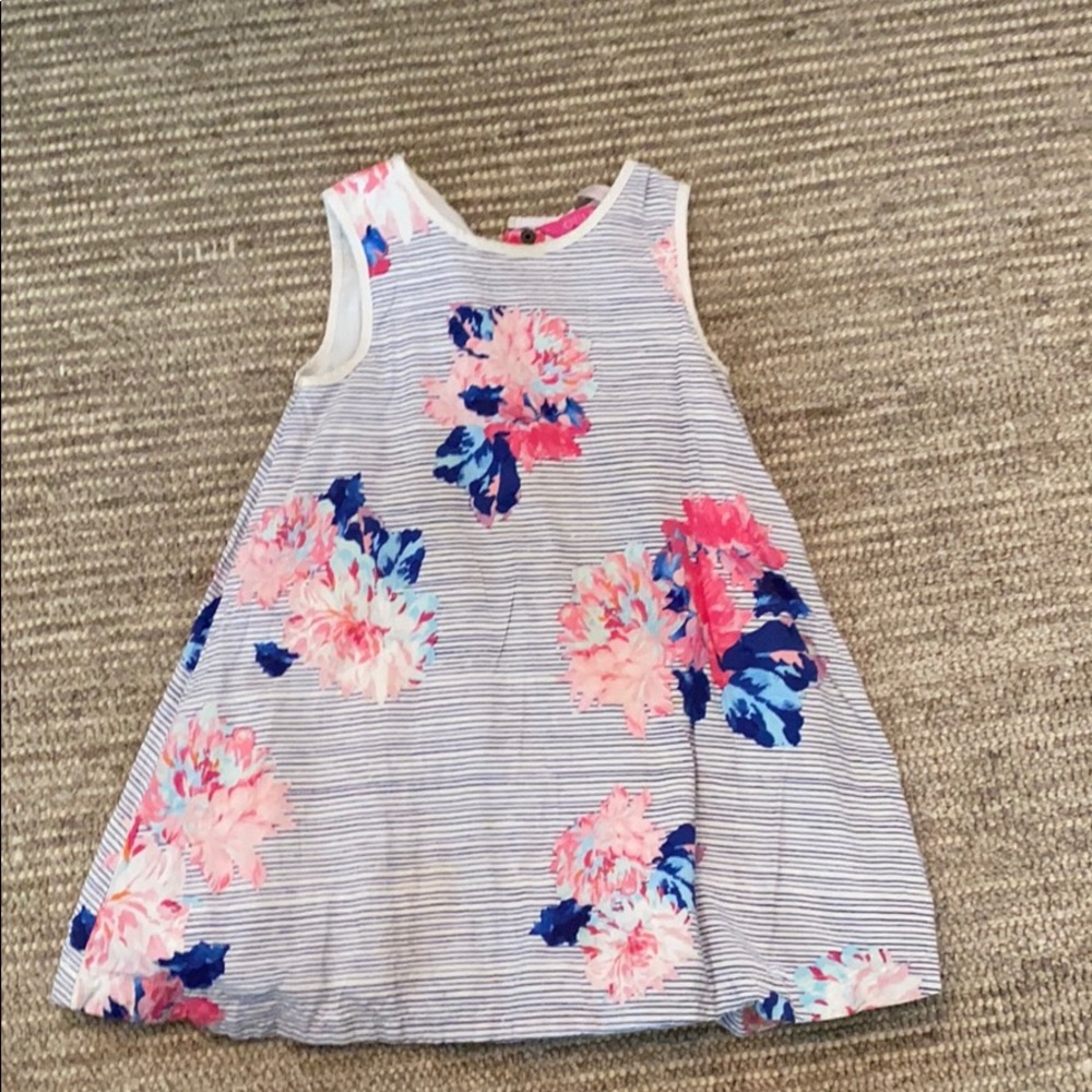 Joules stripes and floral dress